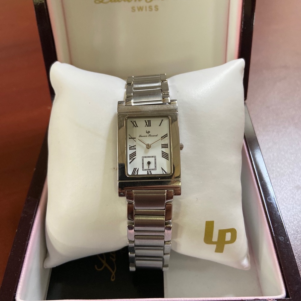 LP Lucien Piccard Tank Stainless Steel Watch